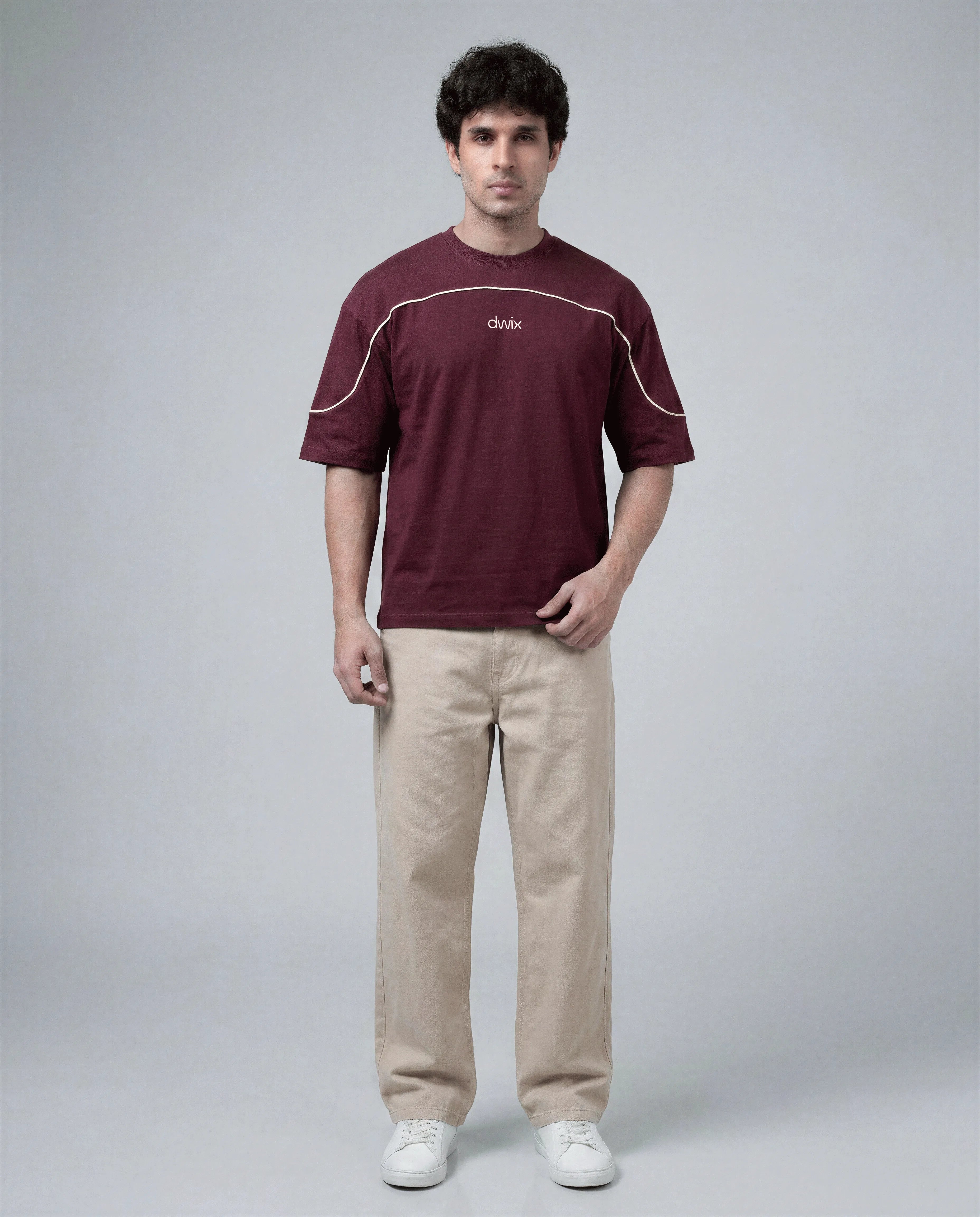 Boxy Fit Piping T-shirt