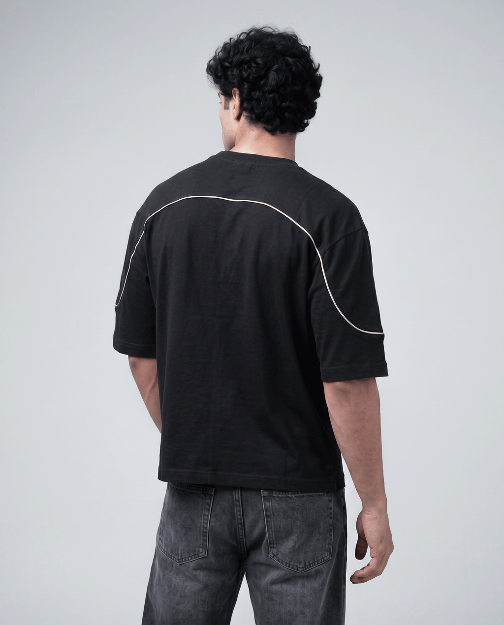 Boxy Fit Piping T-shirt