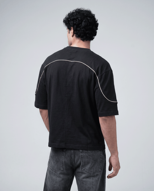 Boxy Fit Piping T-shirt