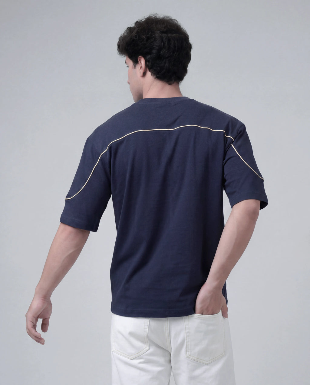 Boxy Fit Piping T-shirt