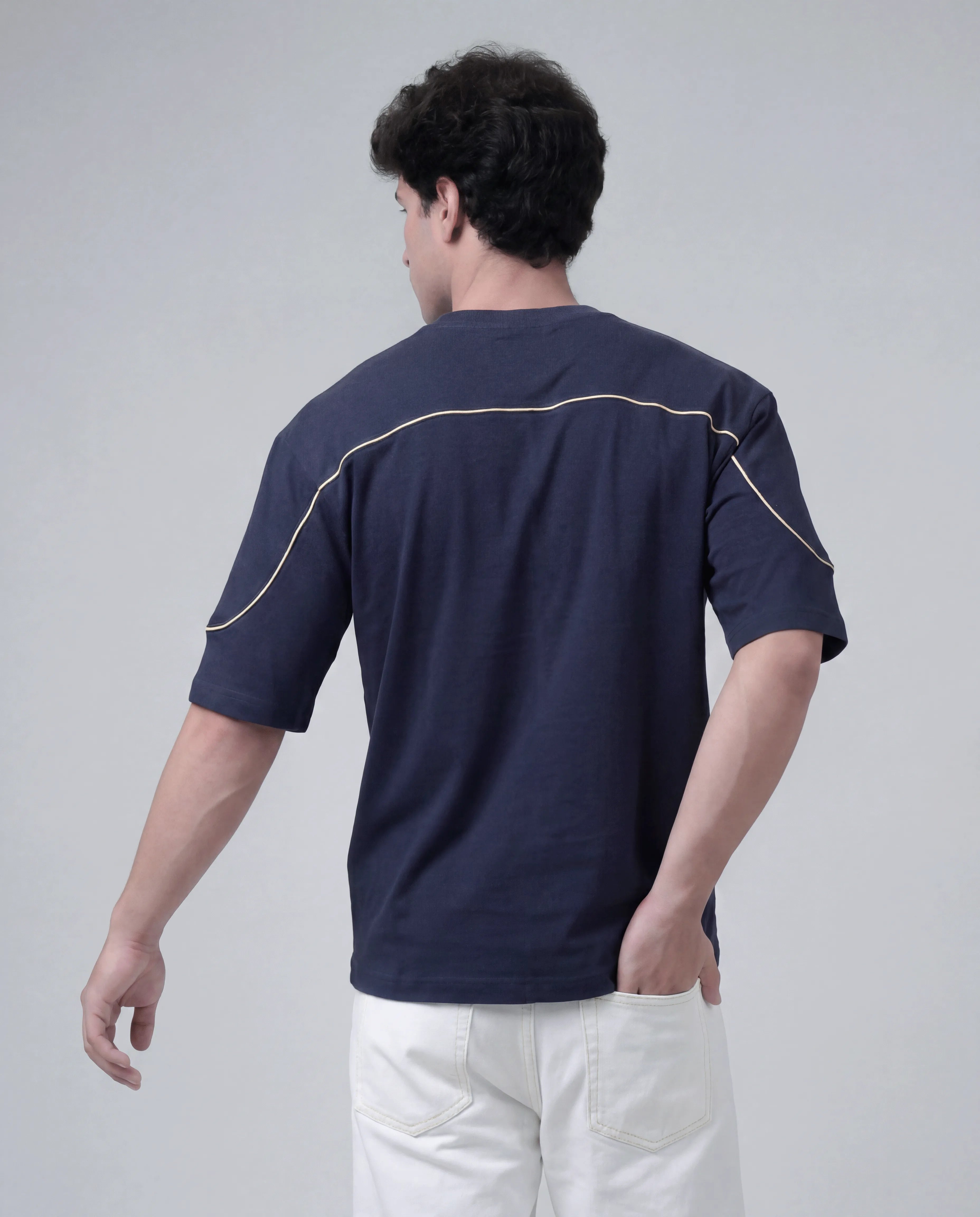 Boxy Fit Piping T-shirt