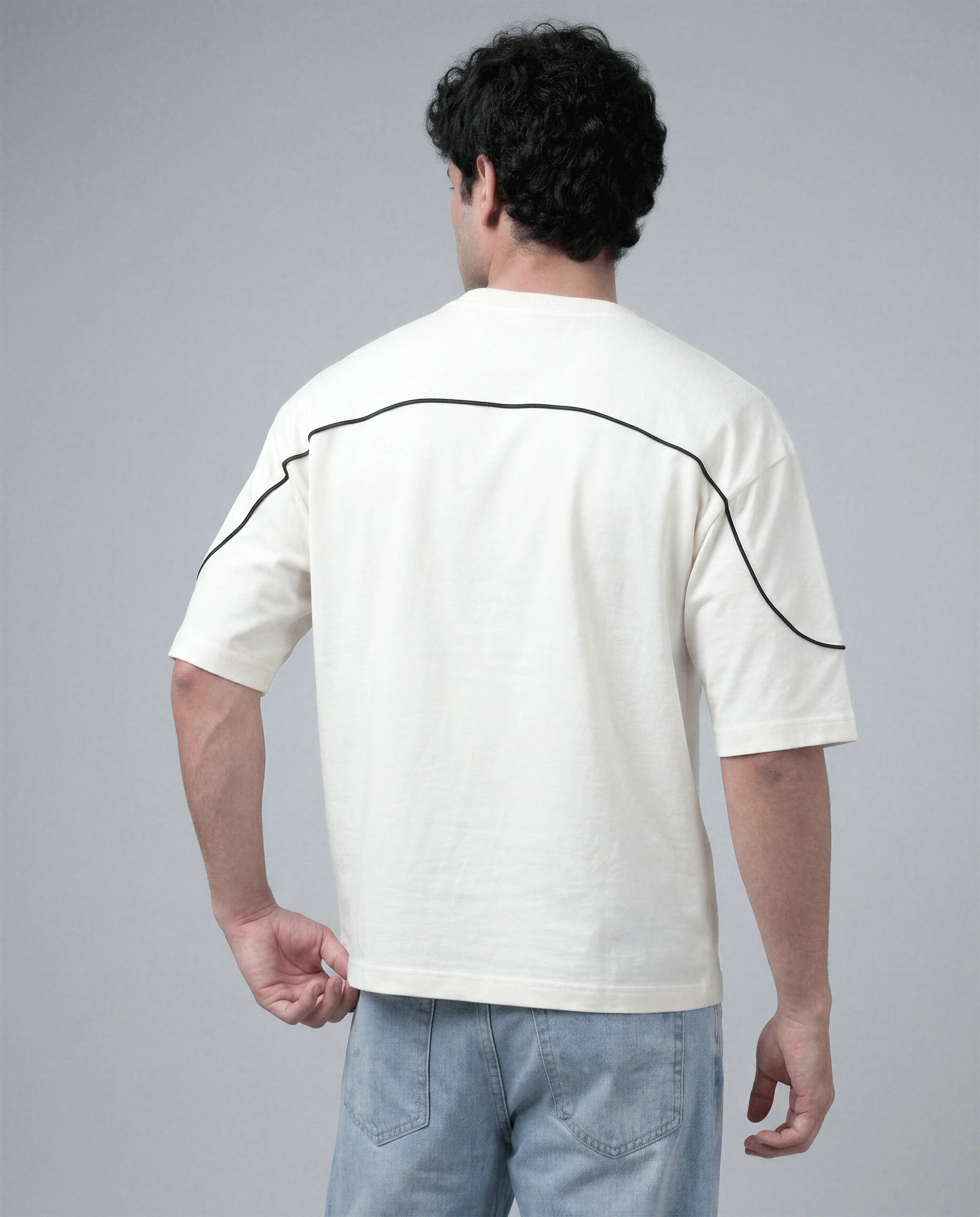 Boxy Fit Piping T-shirt
