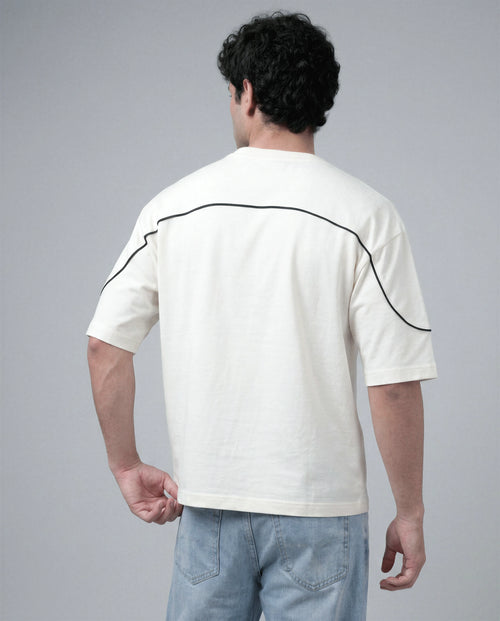 Boxy Fit Piping T-shirt