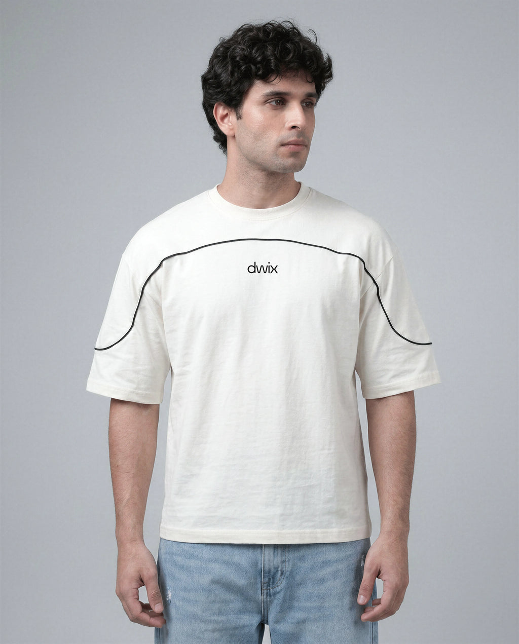 Boxy Fit Piping T-shirt