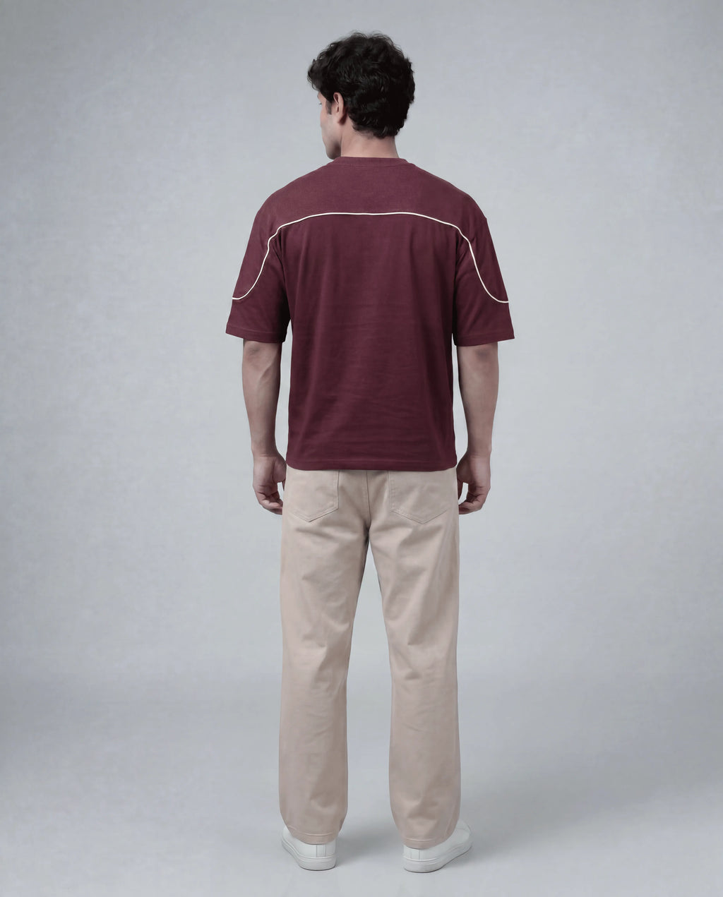 Boxy Fit Piping T-shirt