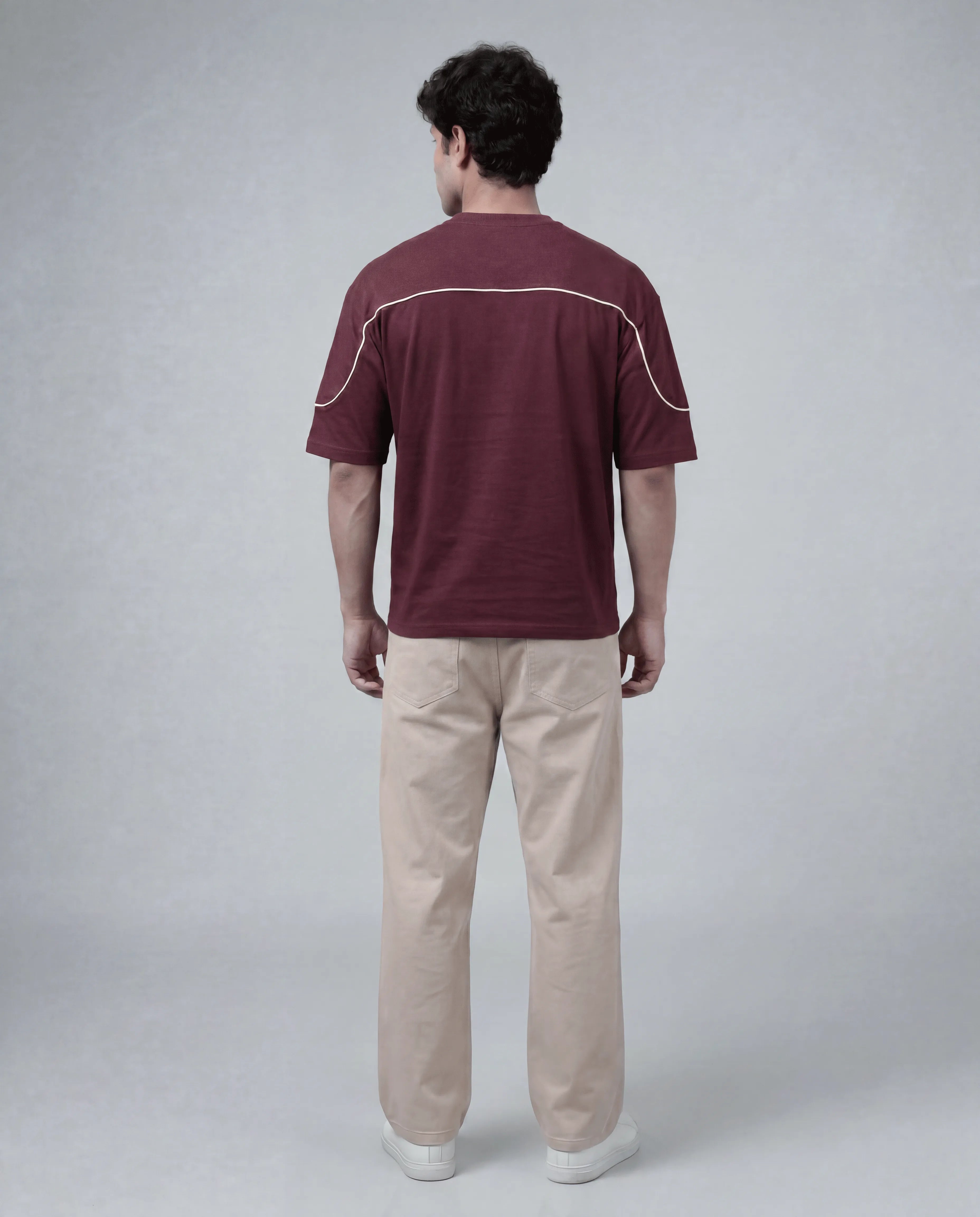 Boxy Fit Piping T-shirt