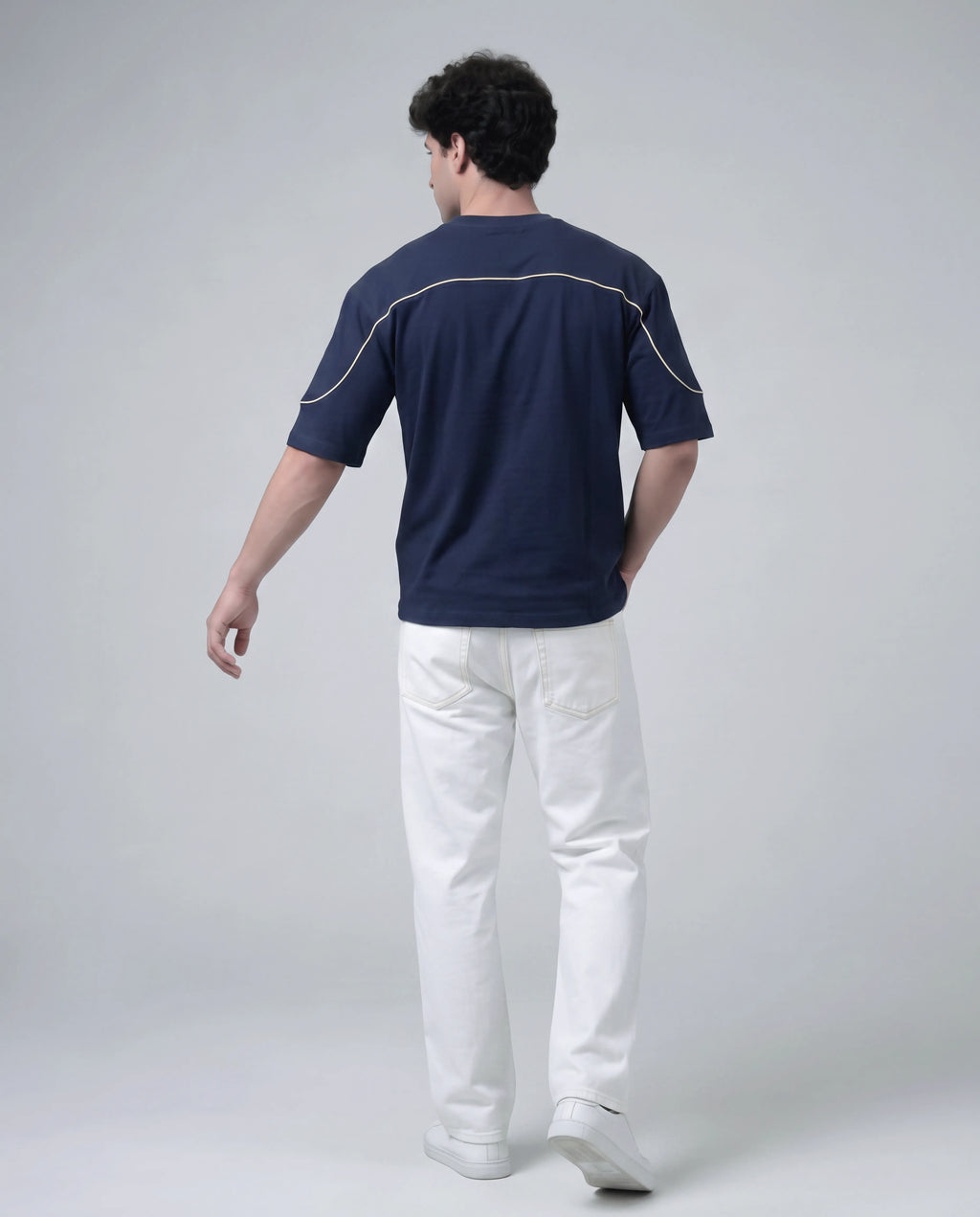 Boxy Fit Piping T-shirt